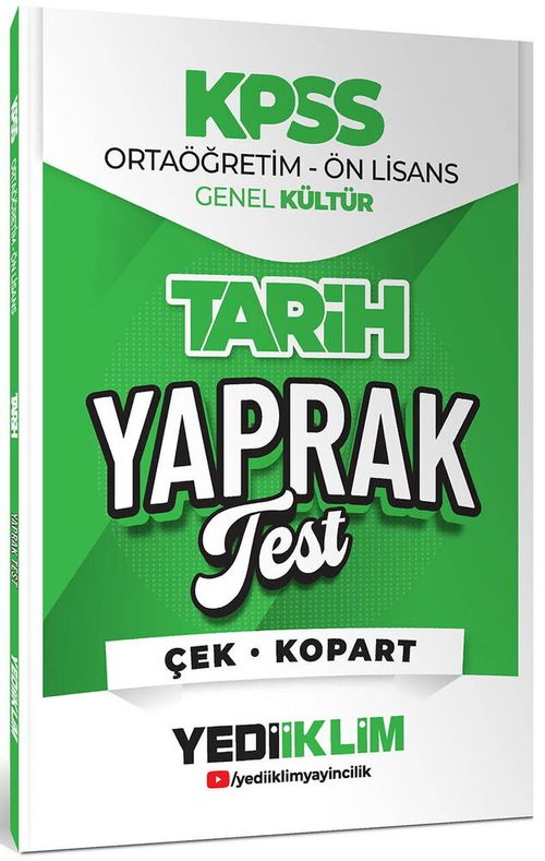 2026 KPSS Ortaöğretim-Önlisans Tarih Çek Kopart Yaprak Test