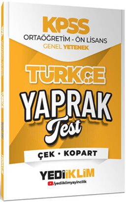 2026 KPSS Ortaöğretim-Önlisans Türkçe Çek Kopart Yaprak Test