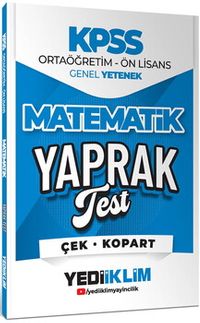 2026 KPSS Ortaöğretim-Önlisans Matematik Çek Kopart Yaprak Test