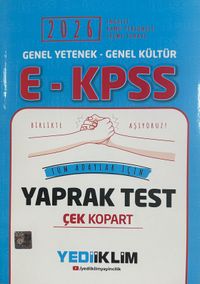 2026 E-KPSS GY-K Tüm Adaylar İçin Çek Kopart Yaprak Test