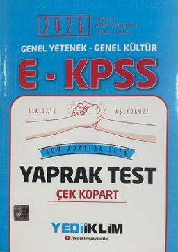2026 E-KPSS GY-K Tüm Adaylar İçin Çek Kopart Yaprak Test