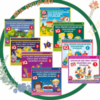 3-4-5-6-7 Yaş ve Üzeri Çocuklar İçin IQ Zeka Geliştiren Akıl Oyunları (8 Kitap Takım)