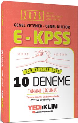 2026 E-KPSS Genel Yetenek Genel Kültür Tüm Adaylar İçin Tamamı Çözümlü 10 Deneme