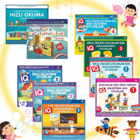4-10 Yaş ve Üstü Çocuklar İçin IQ Zeka Geliştiren Oyunlar  (9 Kitap)