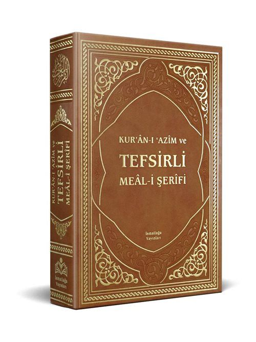 Kur'an-ı Azim ve Tefsirli Meali Şerifi (Orta Boy, Termo Deri Cilt) Türkçe - Arapça
