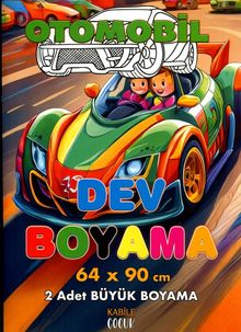 Otomobil Dev Boyama 64 X 90 Cm 2 Adet Dev Boyama Posteri