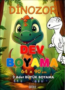 Dinozor Dev Boyama 64 x 90 Cm 2 Adet Dev Boyama Posteri