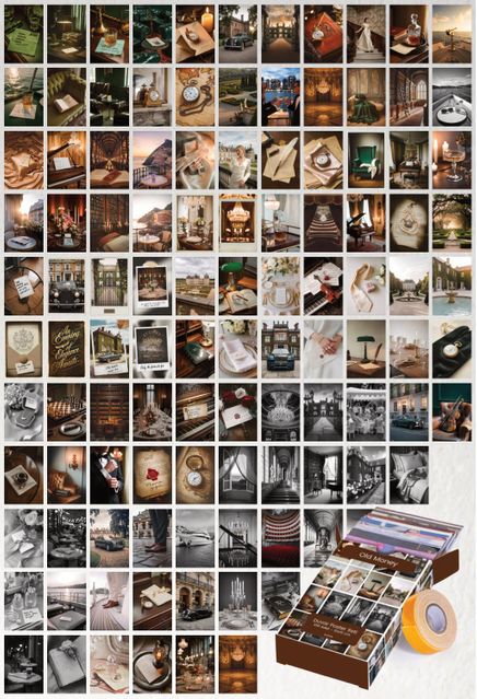 Old Money 108 Adet Duvar Poster Seti Oda Dekoru