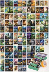 Rahatlatıcı Anime 108 Adet Duvar Poster Seti Oda Dekoru (Paspartulu)