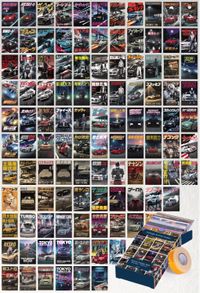 Vintage Anime Araba 108 Adet Duvar Poster Seti Oda Dekoru (Paspartulu)