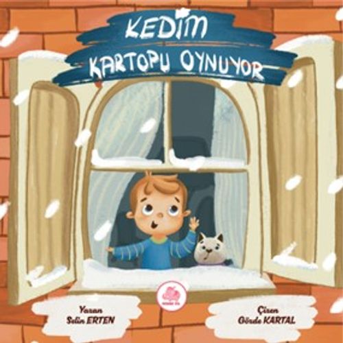 Kedim Kartopu Oynuyor