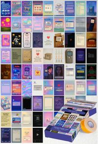 Y2K Nostalji 72 Adet Duvar Poster Seti Oda Dekoru (Paspartulu)