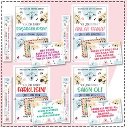 Çocuklar İçin Psikoloik Destek Serisi 4  Kitap - Ayraç ve Kartpostallı Özel Set -2