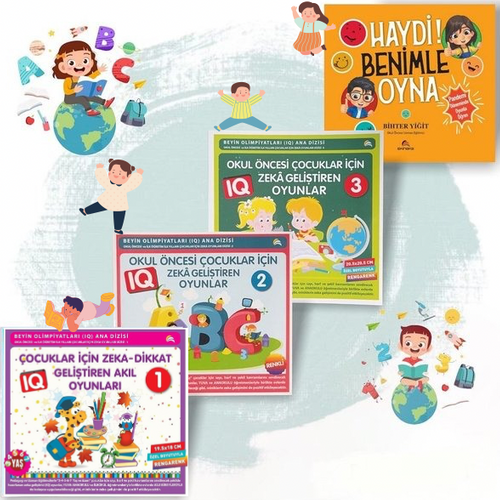 Çocuklar İçin Zeka Geliştiren Oyunlar (4 Kitap)