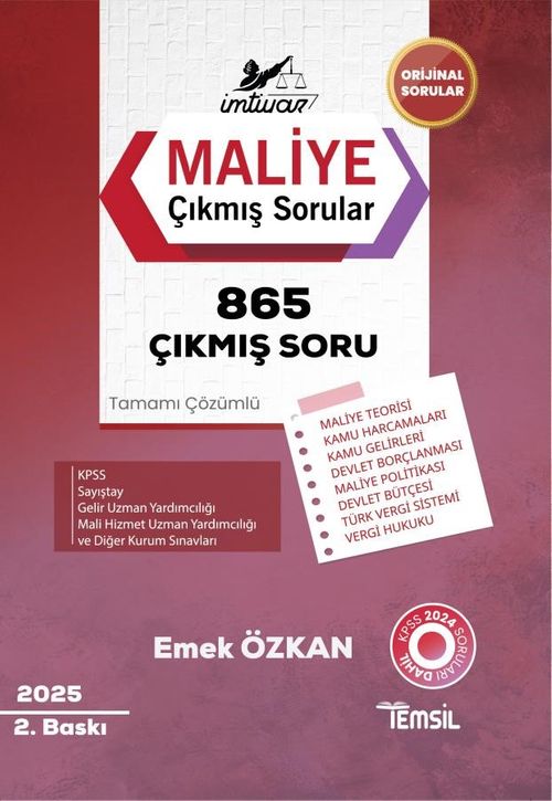 İmtiyaz Maliye Çıkmış Sorular