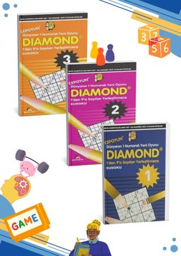 Diamond - Sudoku Akıl Dolu Oyunlar 7'den 77'ye Düşünen Tüm İnsanlar İçin IQ Geliştiren 3 Cep Boy Kitap