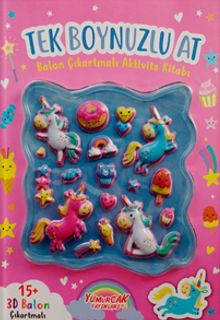 Tek Boynuzlu At Balon Çıkartmalı Aktivite Kitabı