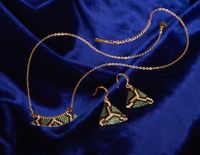 Yılan Desenli Küpe, Kolye Takımı (Miyuki 503)