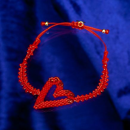 Kırmızı Kalp Bileklik (Miyuki 512)