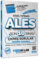 ALES Master Serisi Sözel Yetenek Tamamı Çözümlü Son 10 Sınav Çıkmış Sorular (13 Nisan 2025 Ales-1 Ekli)