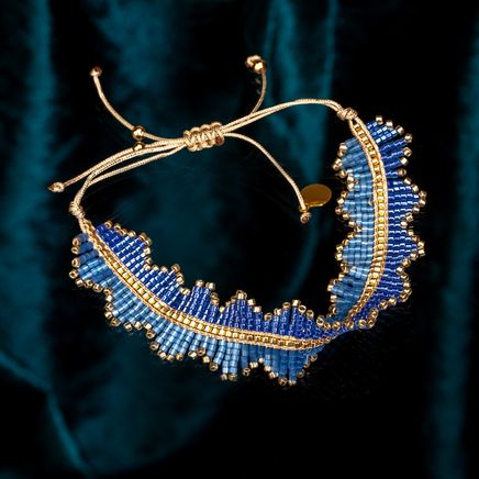 Dalgalı Lacivert  Bileklik (Miyuki 526)