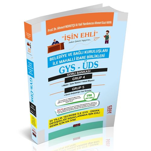 GYS-ÜDS Belediye ve Bağlı Kuruluşları Mahalli İdare Birlikleri Personeli Grup 4-5 Soru Bankası