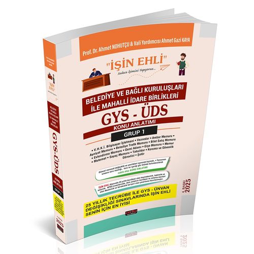 GYS-ÜDS Belediye ve Bağlı Kuruluşları Mahalli İdare Birlikleri Personeli Grup 1 Konu Anlatımı