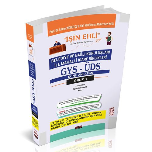 GYS-ÜDS Belediye ve Bağlı Kuruluşları Mahalli İdare Birlikleri Personeli Grup 3 Konu Anlatımı
