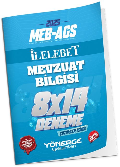 2025 MEB-AGS Mevzuat Bilgisi İLELEBET 8x14 Deneme Çözümlü