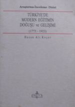 Türkiyede Modern Eğitimin Doğuşu ve Gelişimi (1773 – 1923)  (Kod: 6-F-14)