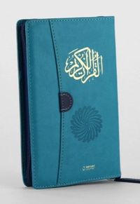 Feyzü'l Furkan Kur'an-ı Kerim ve Tefsirli Meali (Cep Boy - Fermuarlı) Turkuaz