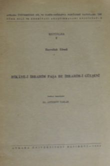 Hikaye-i İbrahim Paşa Be İbrahim-i Gülşeni (1-A-9)