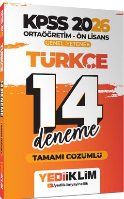 2026 KPSS Ortaöğretim Ön Lisans Genel Yetenek Türkçe Tamamı Çözümlü 14 Deneme