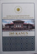 Harbi Döneminde Resmi Gazetede Yayımlanamayan 205 Kanun  / 14 Temmuz 1337 (1921) – 16 Nisan 1339 (1923) (22-F-4)