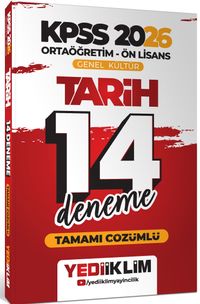 2026 KPSS Ortaöğretim Ön Lisans Genel Kültür Tarih Tamamı Çözümlü 14 Deneme