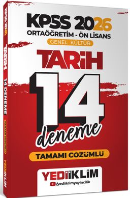 2026 KPSS Ortaöğretim Ön Lisans Genel Kültür Tarih Tamamı Çözümlü 14 Deneme