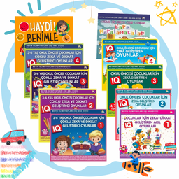 3-4-5-6-7 Yaş ve Üzeri Çocuklar İçin Zeka ve Dikkat Geliştiren Rengarenk Akıl Oyunları (10 Kitap)