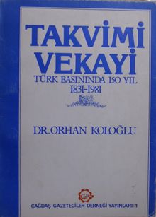 Takvimi Vekayi Türk Basınında 150 Yıl 1831-1981 / 13-F-36