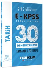 2026 E-KPSS Tüm Adaylar İçin Genel Kültür Tarih Tamamı Çözümlü 30 Deneme Sınavı