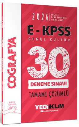 2026 E-KPSS Tüm Adaylar İçin Genel Kültür Coğrafya Tamamı Çözümlü 30 Deneme Sınavı
