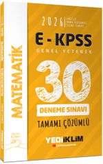 2026 E-KPSS Tüm Adaylar İçin Genel Yetenek Matematik Tamamı Çözümlü 30 Deneme Sınavı