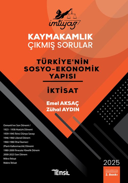 İmtiyaz Kaymakamlık Çıkmış Sorular Türkiye'nin Sosyo-Ekonomik Yapısı ve İktisat