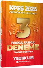 2026 KPSS Ortaöğretim-Önlisans Genel Yetenek Genel Kültür Tamamı Çözümlü 3 Yıldız Fasikül Deneme