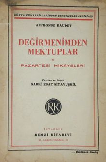 Değirmenimden Mektuplar ve Pazartesi Hikayeleri (4-B-43)