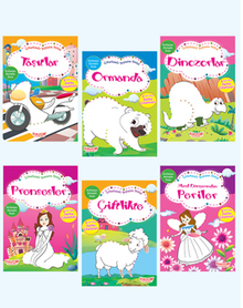 Çıkartmalı Boyama Kitapları