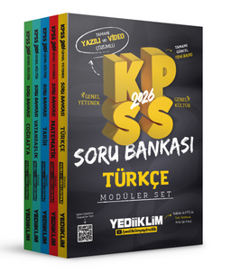 2026 KPSS Genel Yetenek Genel Kültür Tamamı Hem Yazılı Hem Video Çözümlü Modüler Set Soru Bankası (5 Kitap) 