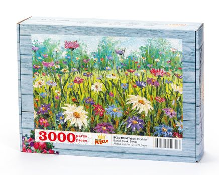 Yabani Çiçekler Ahşap Puzzle 3000 Parça (BC76-MMM)
