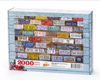 ABD Eyalet Plakaları Ahşap Puzzle 2000 Parça (OB52-MM)