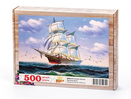Fırtınada Yelkenli Ahşap Puzzle 500 Parça (MZ36-D)
