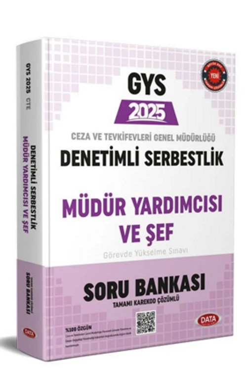 Ceza ve Tevkifevleri Denetimli Serbestlik Müdür Yardımcılığı Ve Şeflik Gys Soru Bankası – Karekod Çözümlü